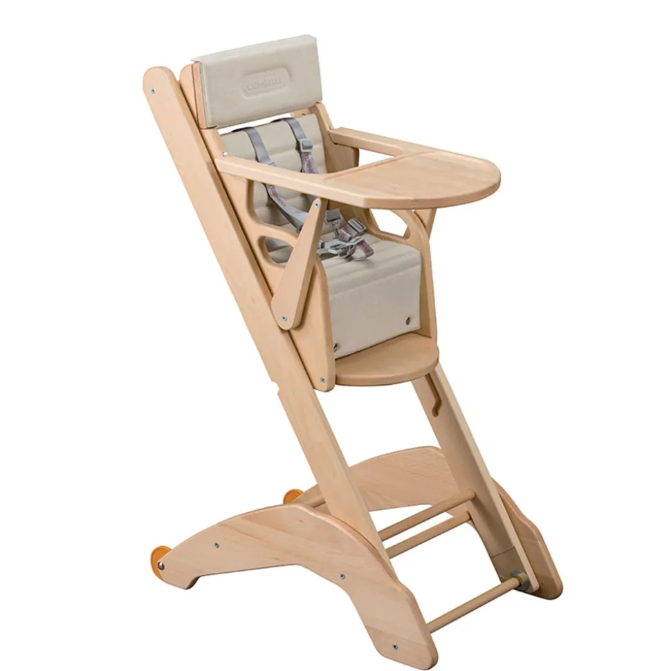Chaise haute bébé manon vernis naturel