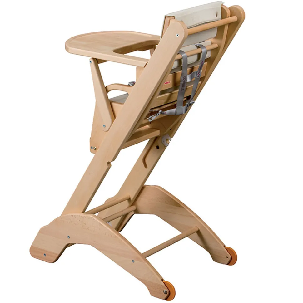 Chaise haute bébé manon vernis naturel