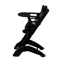 Chaise haute bébé évolutive manon laqué noir