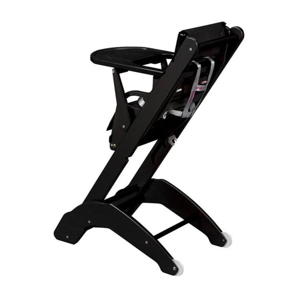 Chaise haute bébé évolutive manon laqué noir