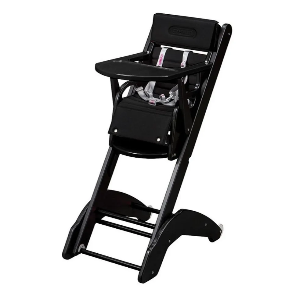 Chaise haute bébé évolutive manon laqué noir