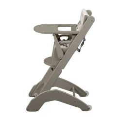Chaise haute bébé évolutive manon laqué gris clair
