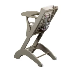 Chaise haute bébé évolutive manon laqué gris clair