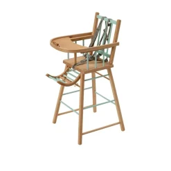 Chaise haute en bois andré hybride vert mint