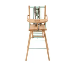 Chaise haute en bois andré hybride vert mint