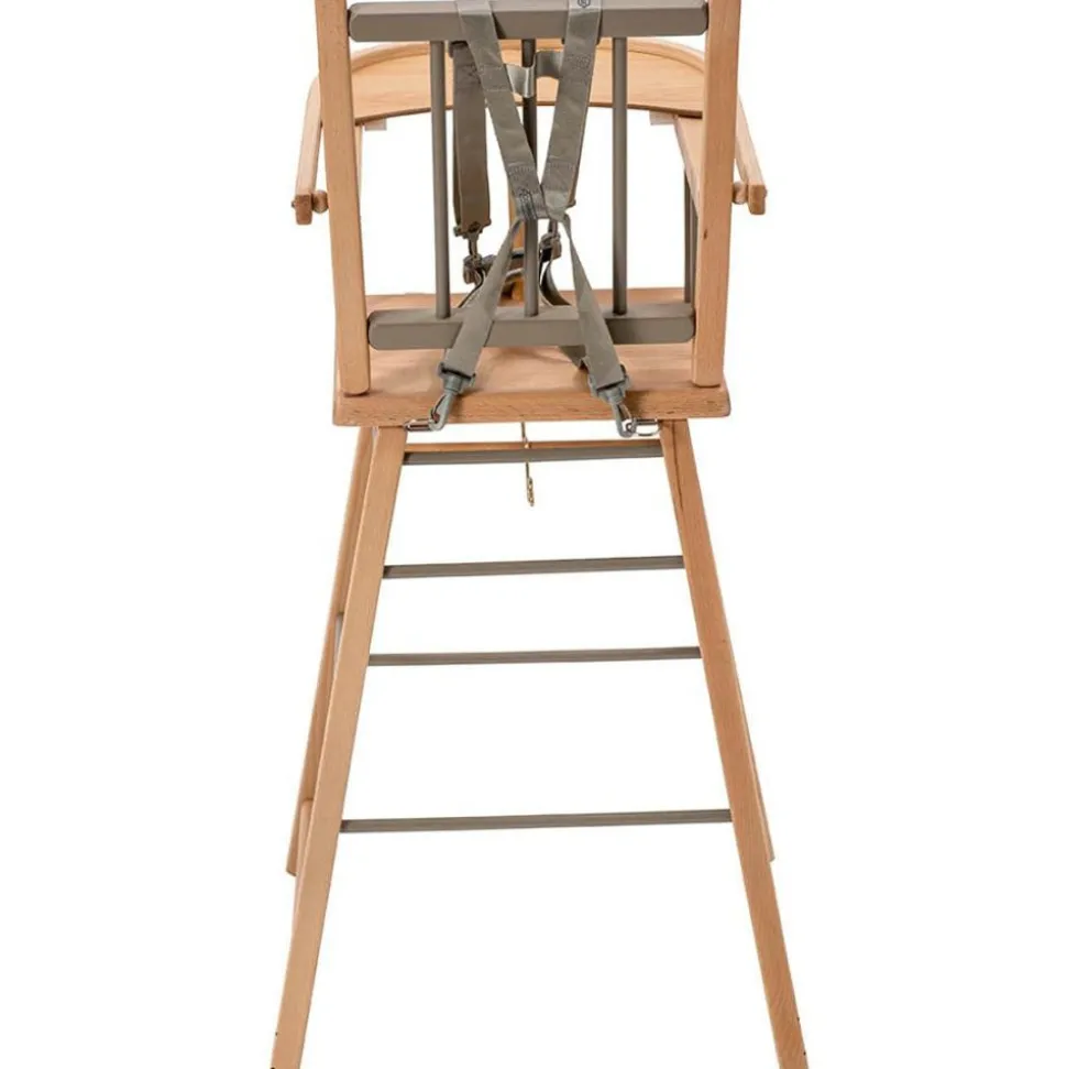 Chaise haute en bois andré hybride gris
