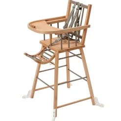Chaise haute en bois andré hybride gris