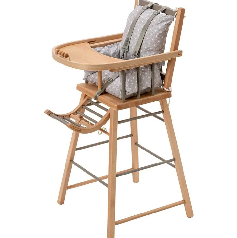 Chaise haute en bois andré hybride gris