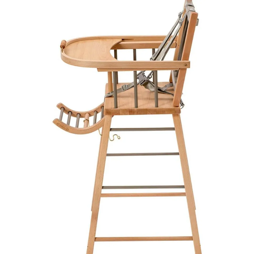 Chaise haute en bois andré hybride gris