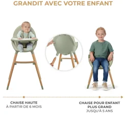 Chaise haute fini 2 vert