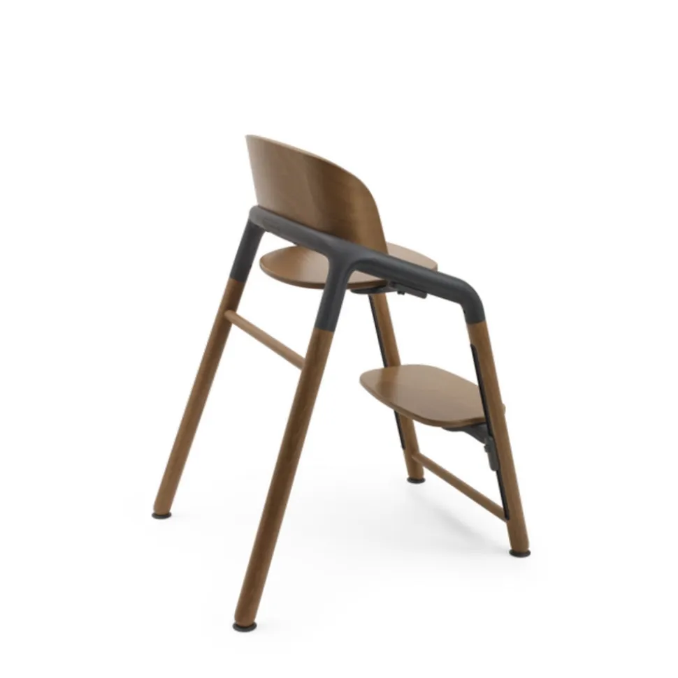 Chaise haute giraffe bébé bois foncé