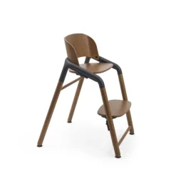 Chaise haute giraffe bébé bois foncé