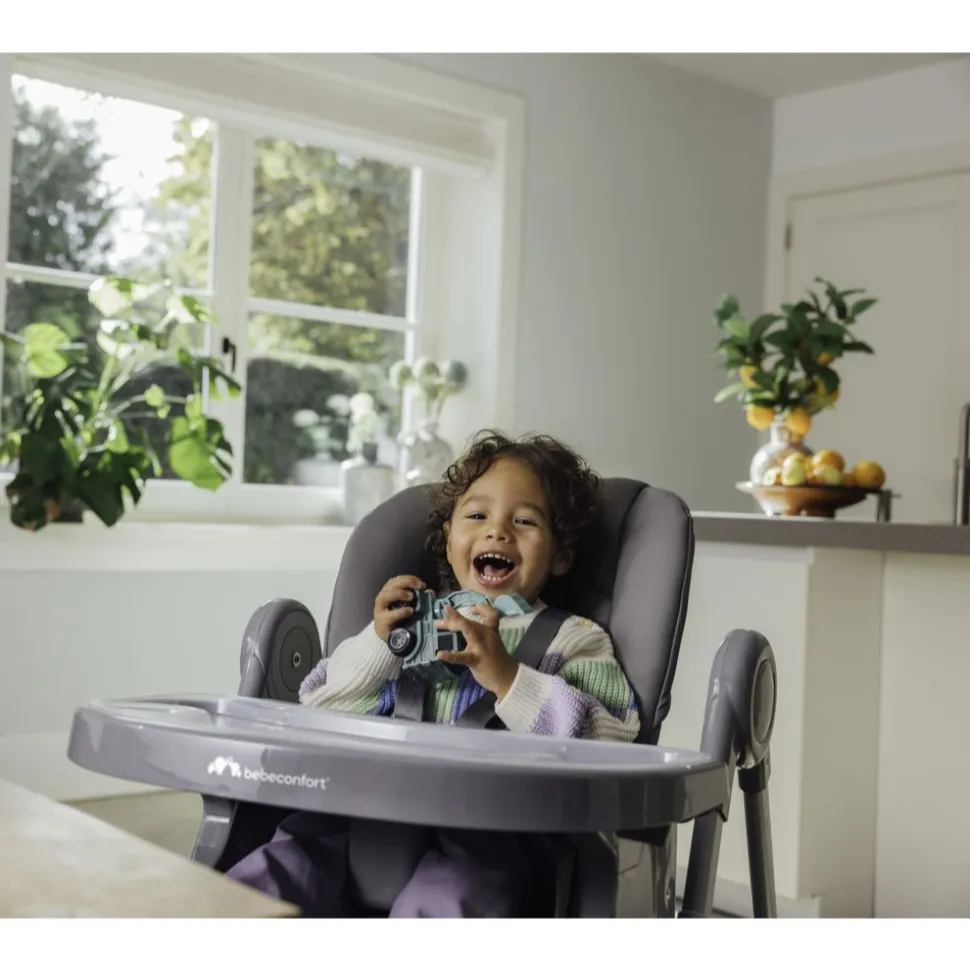 Chaise haute olea mineral gray