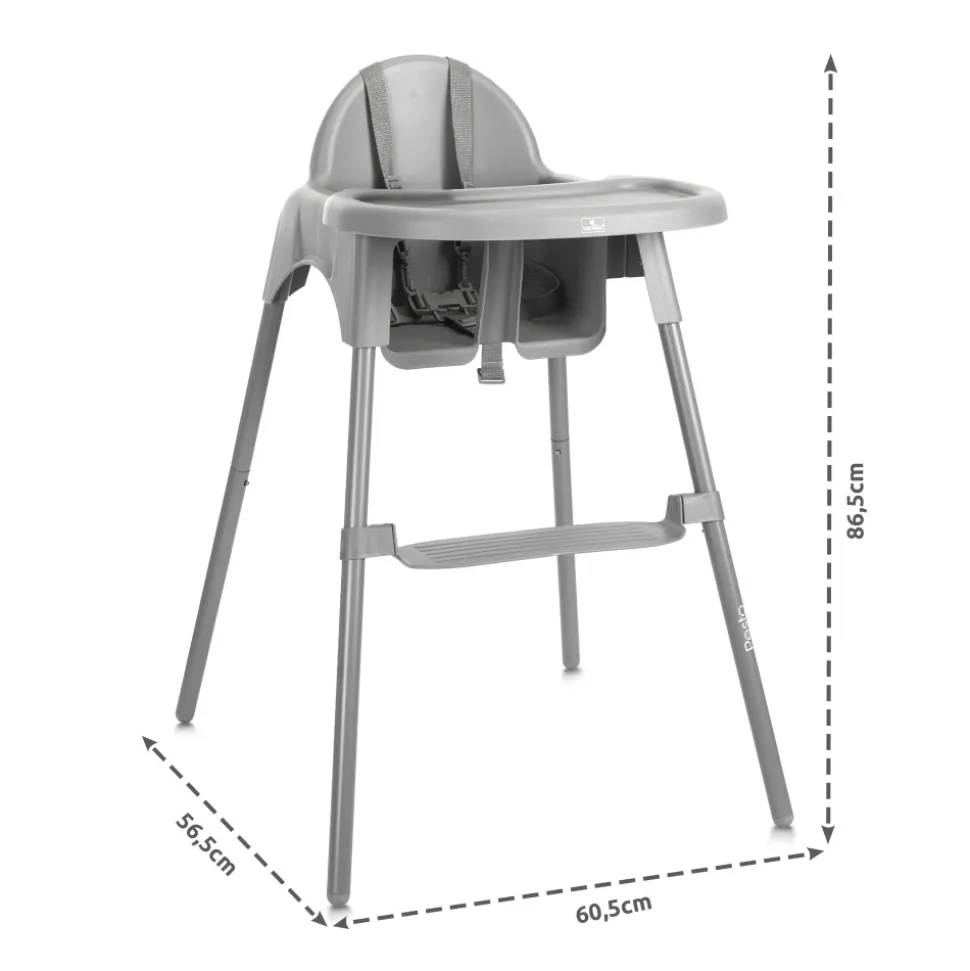 Chaise haute plateau amovible pesto noir