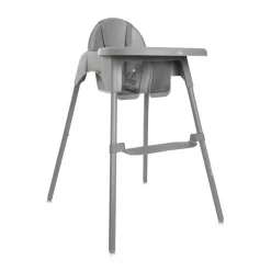 Chaise haute plateau amovible pesto blanc