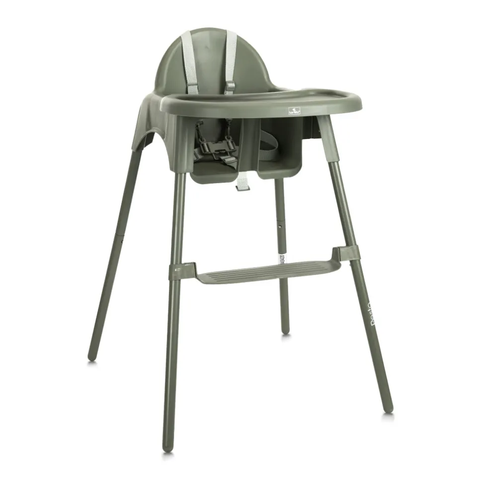 Chaise haute plateau amovible pesto vert