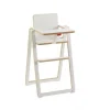 Chaise haute pliable ultra-plate blanche