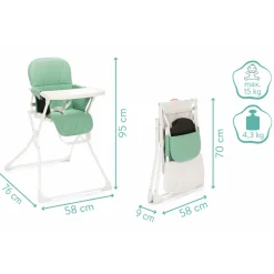 Chaise haute pliante tom jade