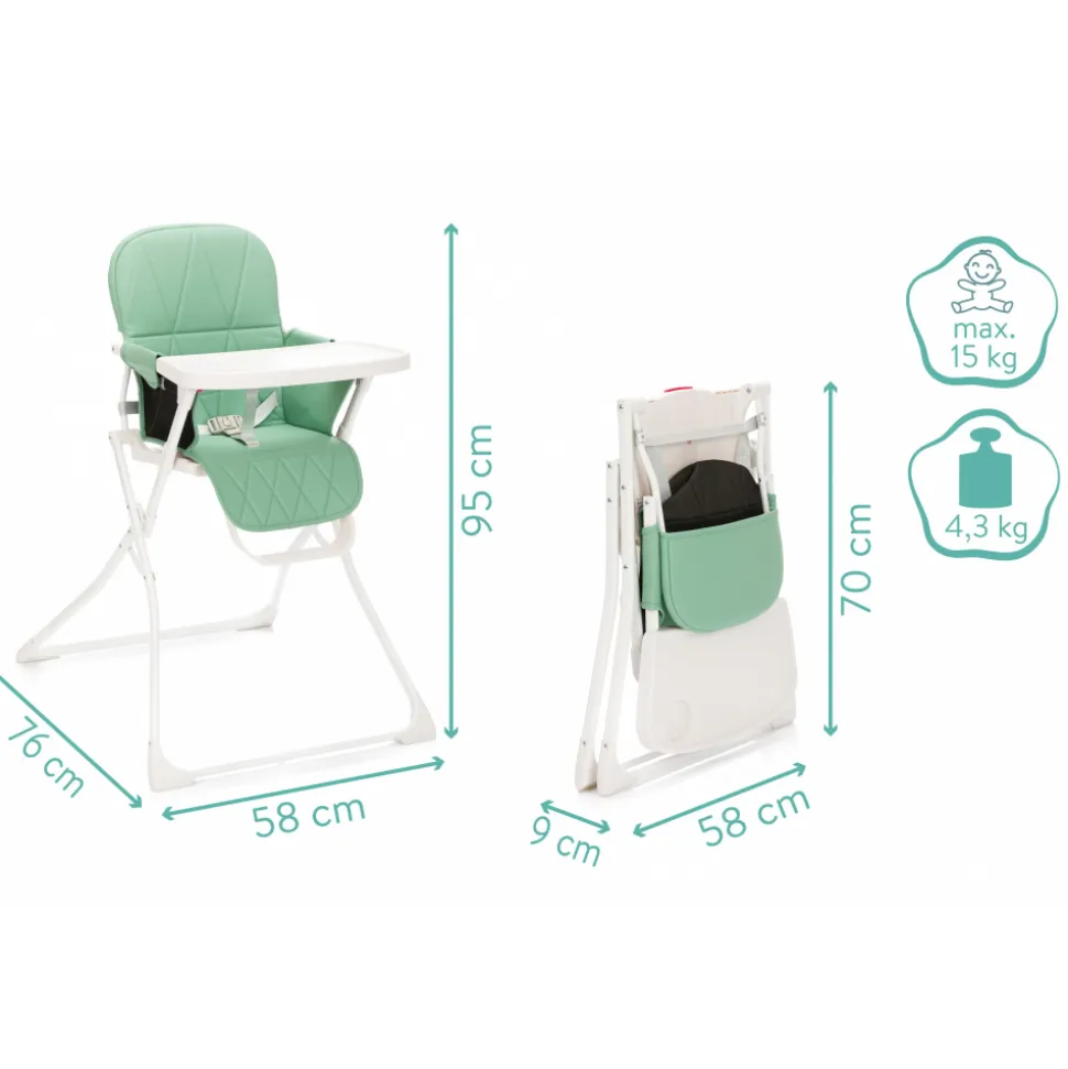 Chaise haute pliante tom jade