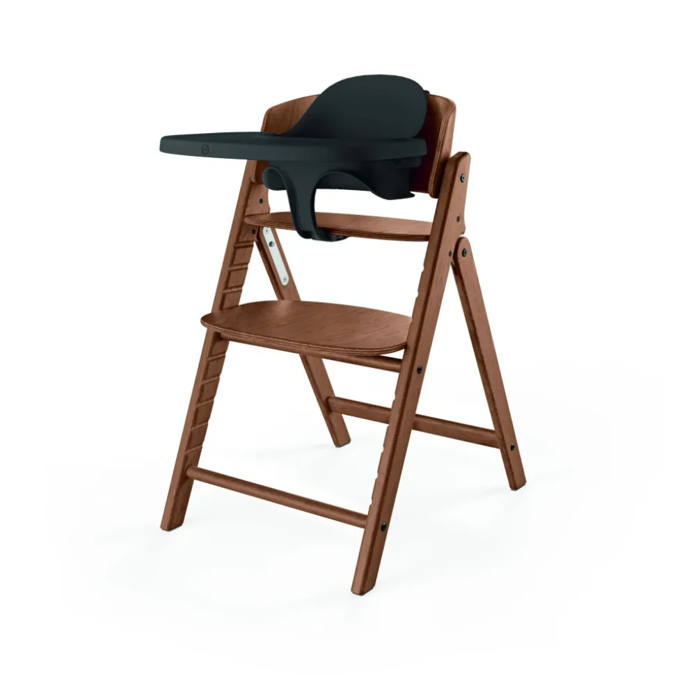 Chaise haute pliante évolutive click & fold 4-en-1 all natural dark