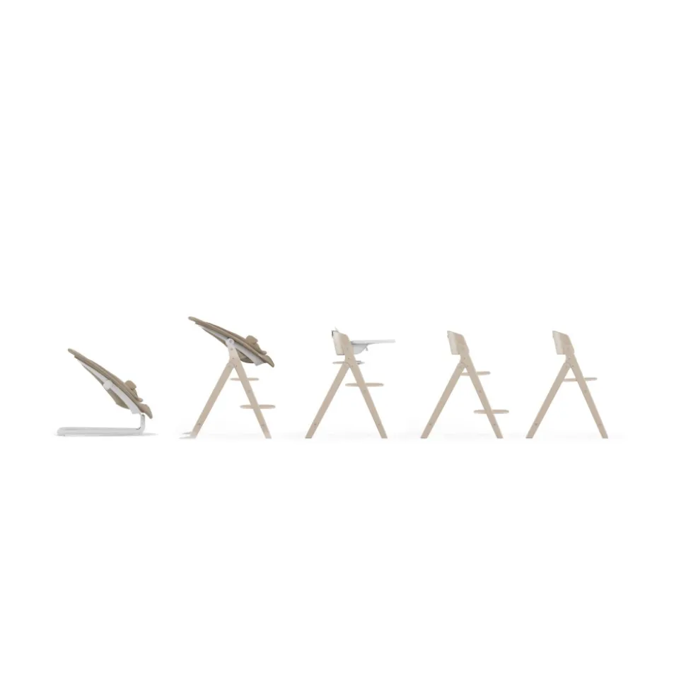 Chaise haute pliante évolutive click & fold 4-en-1 all natural dark