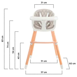 Chaise haute sienna grey