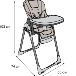 Chaise haute vision avec réducteur marine