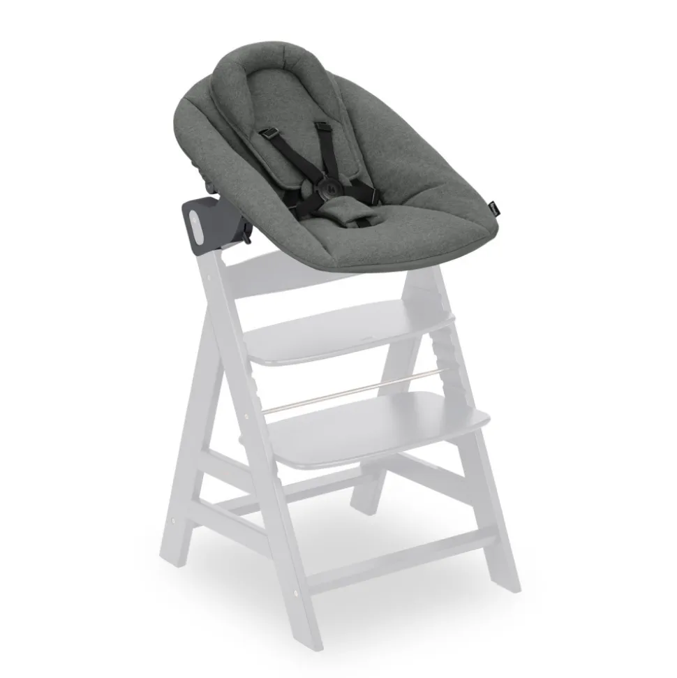 Chaise haute évolutive alpha crème+ transat premium dark grey