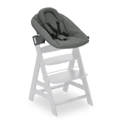 Chaise haute évolutive alpha noir + transat premium dark grey