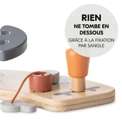 Chaise haute évolutive arketa n play beech avec plateau et jeu en bois play cockpit