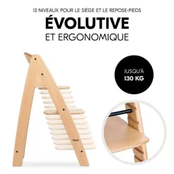 Chaise haute évolutive arketa n play beech avec plateau et jeu en bois play cockpit