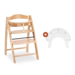 Chaise haute évolutive arketa n play beech avec plateau et jeu en bois play cockpit