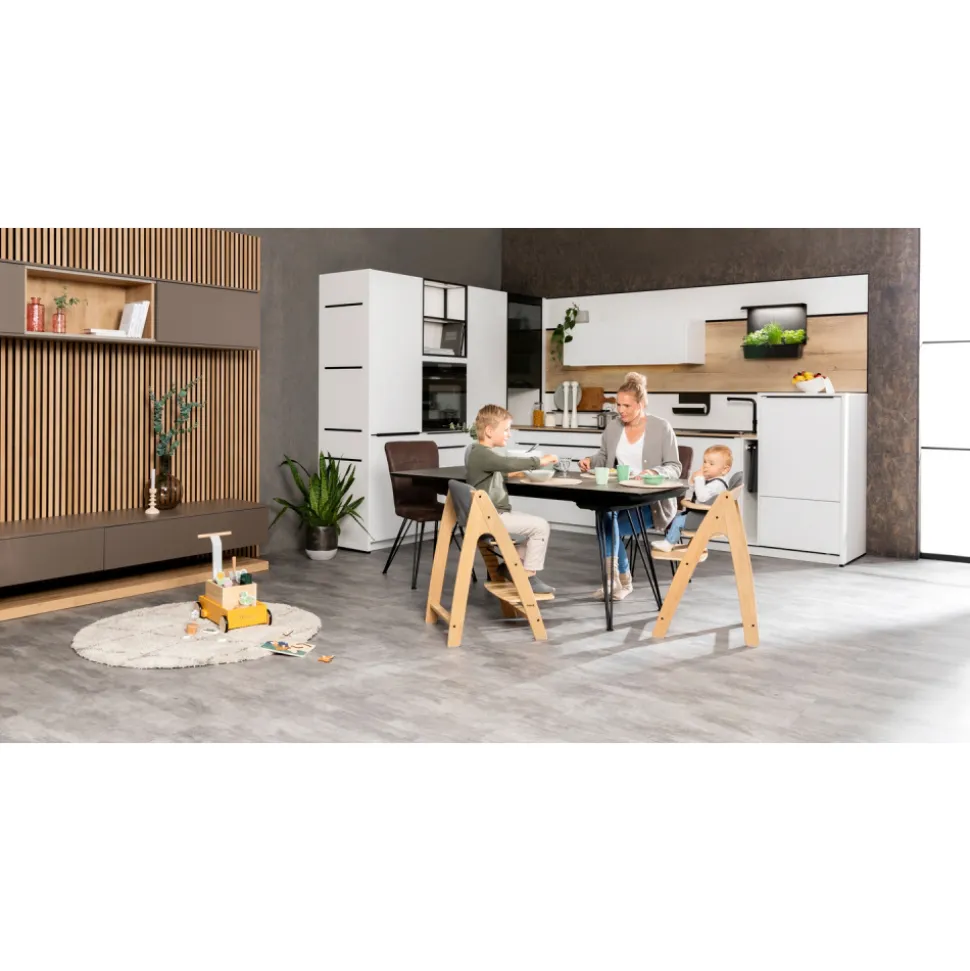 Chaise haute évolutive arketa bois naturel oak