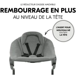 Chaise haute évolutive beta+ 3 en 1 dark grey avec newborn set premium dark grey