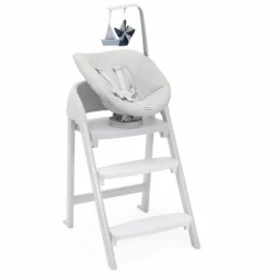 Chaise haute évolutive crescendo up 2en1 pearl cooper re_lux + siège de naissance