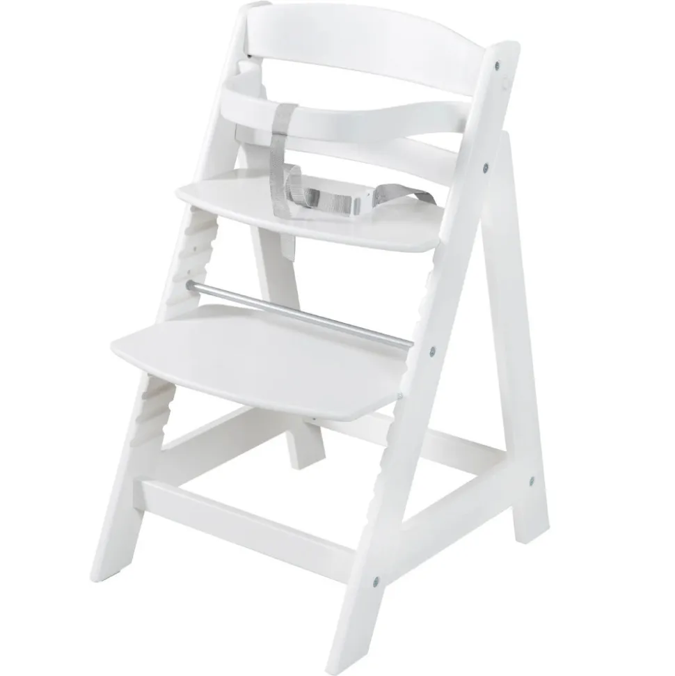Chaise haute évolutive 2en1 born up blanc vert givré