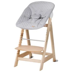 Chaise haute évolutive 2en1 born up naturel gris