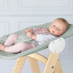 Chaise haute évolutive 2en1 born up naturel vert givré