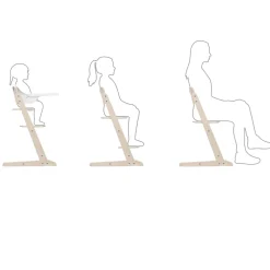 Chaise haute évolutive 3-en-1 iris all white