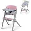 Chaise haute évolutive 4en1 livy aster pink + transat calmee