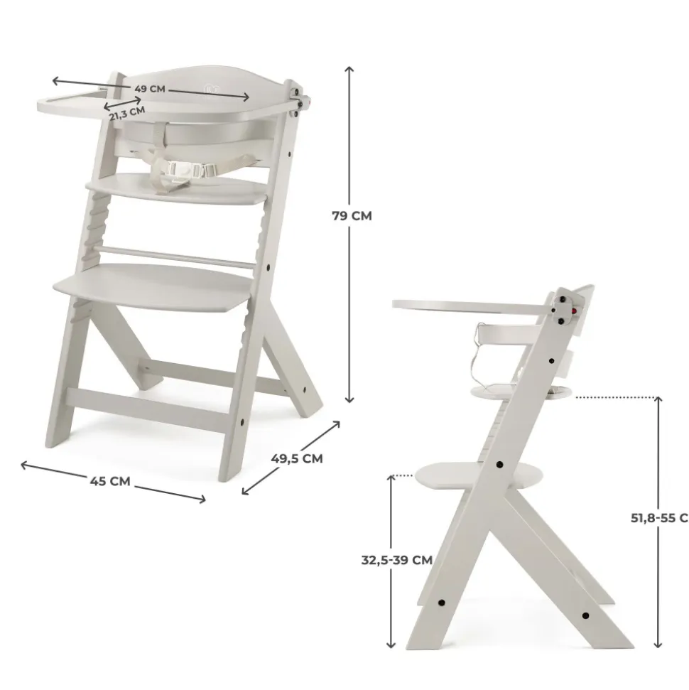 Chaise haute évolutive enock beige