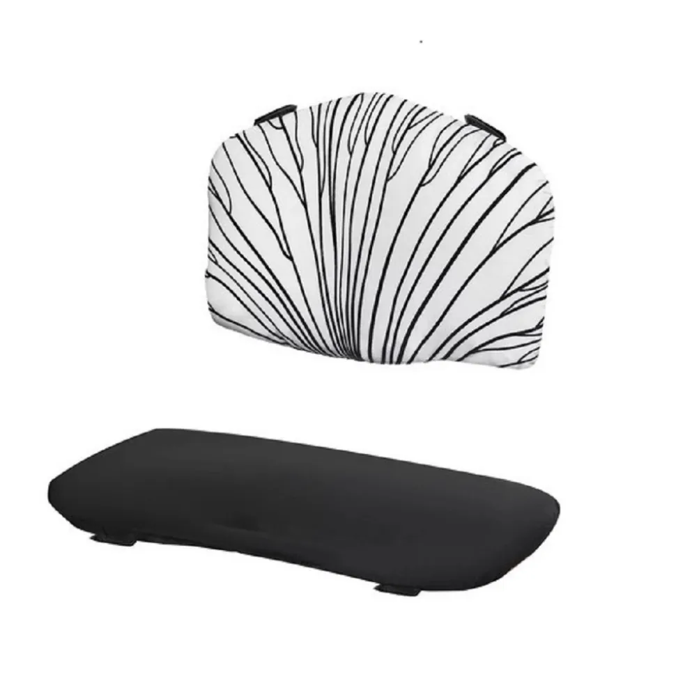 Chaise haute évolutive enock naturel + coussins black et plateau