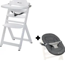 Chaise haute évolutive 2en1 timba white