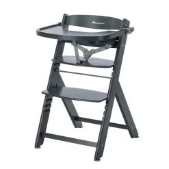 Chaise haute évolutive 2-en-1 timba 2 warm gray + transat tinted graphite
