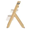 Chaise haute évolutive 2-en-1 timba 2 wood avec coussin beige + transat tinted graphite