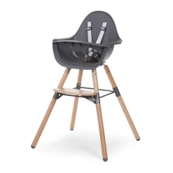 Chaise haute évolutive evolu 2 anthracite + pieds longs