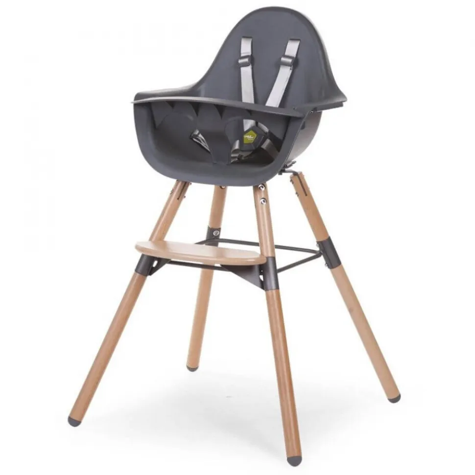 Chaise haute évolutive evolu 2 gris anthracite