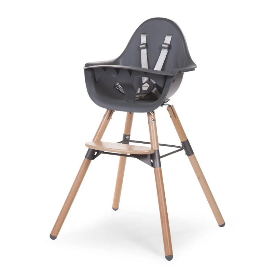 Chaise haute évolutive evolu 2 gris anthracite