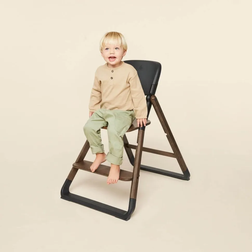 Chaise haute évolutive evolve bois foncé