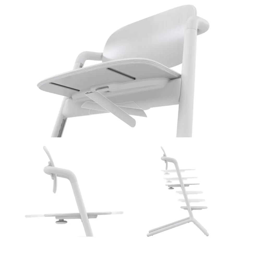 Chaise haute évolutive lemo all white